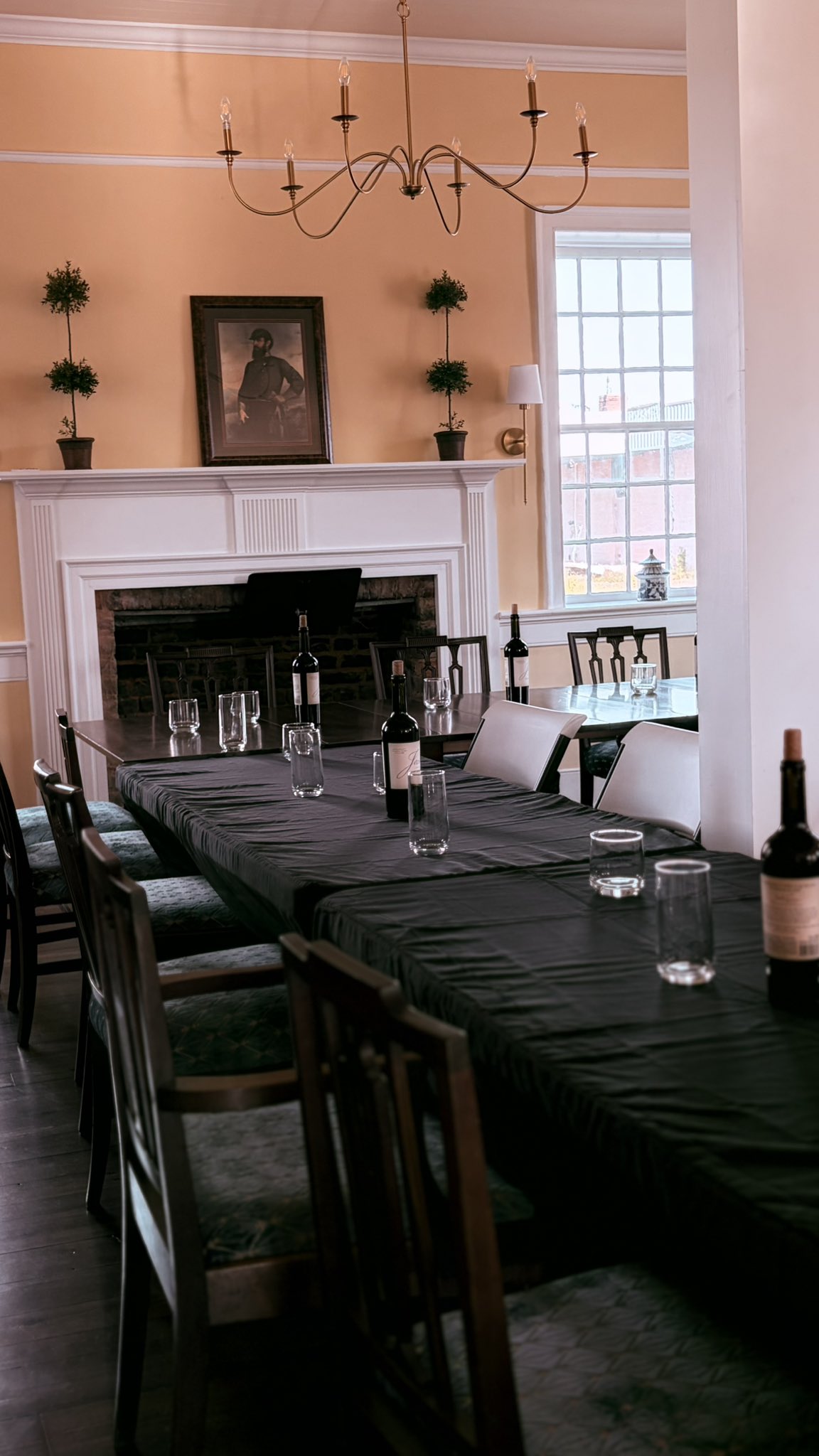 Tables prepared for a Stonewall Fellowship dinner