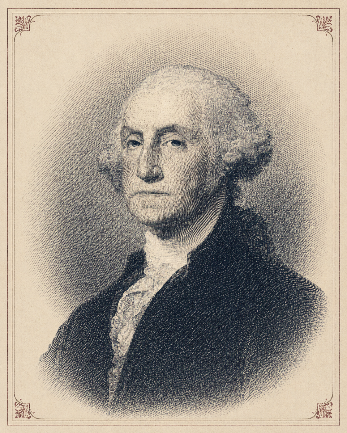 Engraved portrait of George Washington